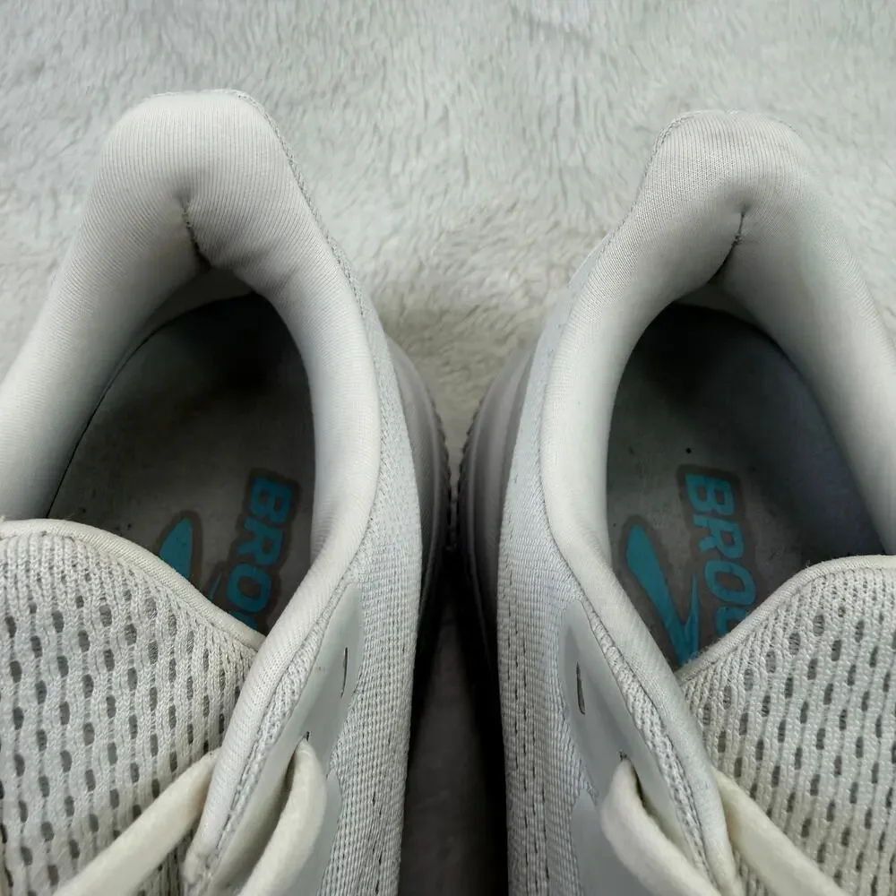 Brooks Ghost 17 GTX Womens Waterproof Running Shoes White Teal Blue Size 12